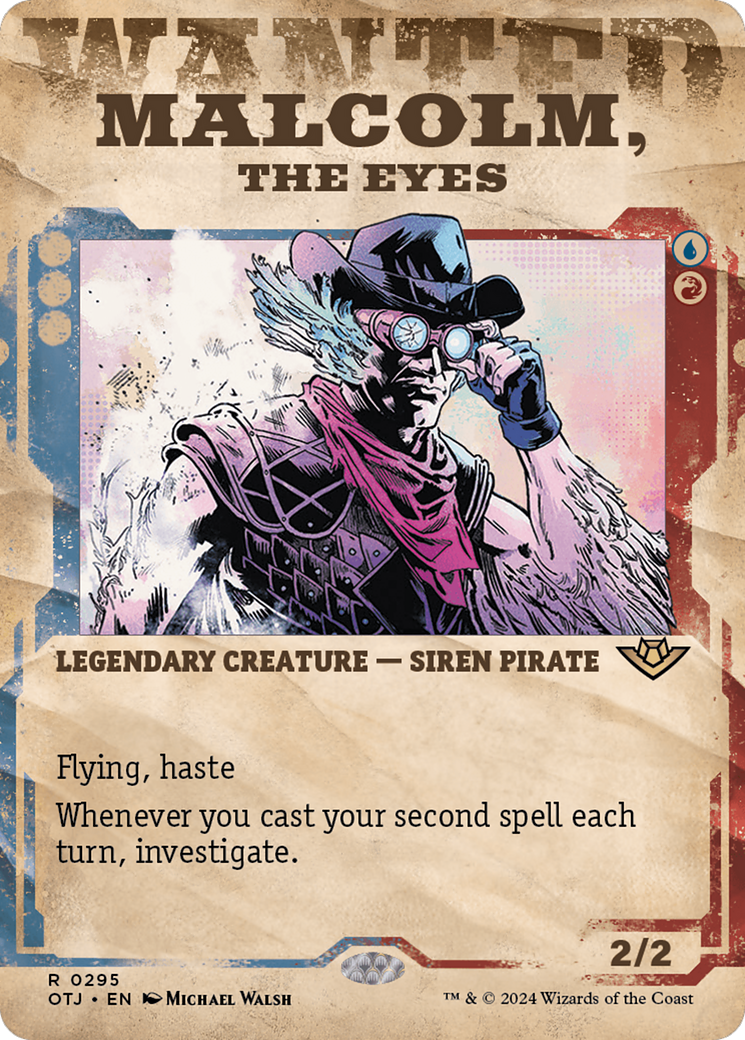 Malcolm, the Eyes (OTJ-295) - Outlaws of Thunder Junction: (Showcase) - Premium MTG Single from Wizards of the Coast - Just $0.25! Shop now at Game Crave Tournament Store