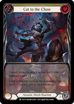 Cut to the Chase (Yellow) (LGS114) - Flesh and Blood: Promo Cards Rainbow Foil