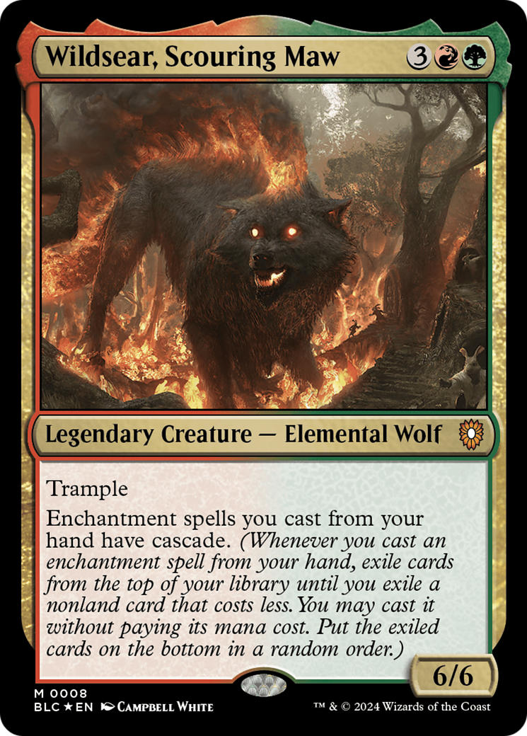 Wildsear, Scouring Maw (BLC-008) - Bloomburrow Commander Foil - Premium MTG Single from Wizards of the Coast - Just $0.39! Shop now at Game Crave Tournament Store