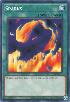 Sparks (LOB-EN055) - Legend of Blue Eyes White Dragon (25th Anniversary Edition) Unlimited - Premium Yugioh Single from Konami - Just $0.25! Shop now at Game Crave Tournament Store