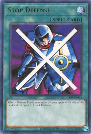 Stop Defense (LOB-EN095) - Legend of Blue Eyes White Dragon (25th Anniversary Edition) Unlimited - Premium Yugioh Single from Konami - Just $0.43! Shop now at Game Crave Tournament Store