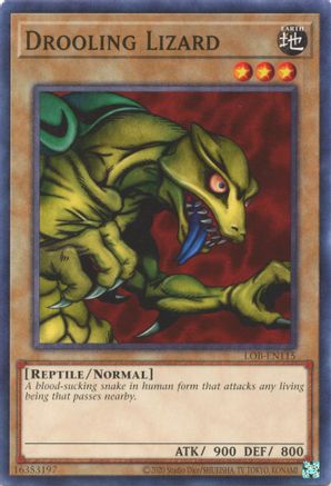 Drooling Lizard (LOB-EN115) - Legend of Blue Eyes White Dragon (25th Anniversary Edition) Unlimited - Premium Yugioh Single from Konami - Just $0.25! Shop now at Game Crave Tournament Store