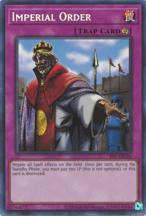 Imperial Order (PSV-EN104) - Pharaoh's Servant (25th Anniversary Edition) Unlimited - Premium Yugioh Single from Konami - Just $0.82! Shop now at Game Crave Tournament Store