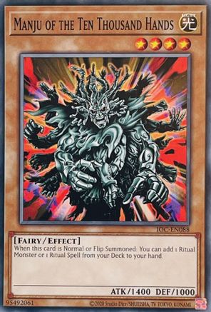 Manju of the Ten Thousand Hands (IOC-EN088) - Invasion of Chaos (25th Anniversary Edition) Unlimited - Premium Yugioh Single from Konami - Just $0.25! Shop now at Game Crave Tournament Store