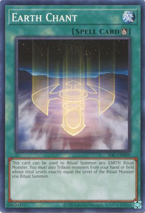 Earth Chant (IOC-EN099) - Invasion of Chaos (25th Anniversary Edition) Unlimited - Premium Yugioh Single from Konami - Just $0.25! Shop now at Game Crave Tournament Store