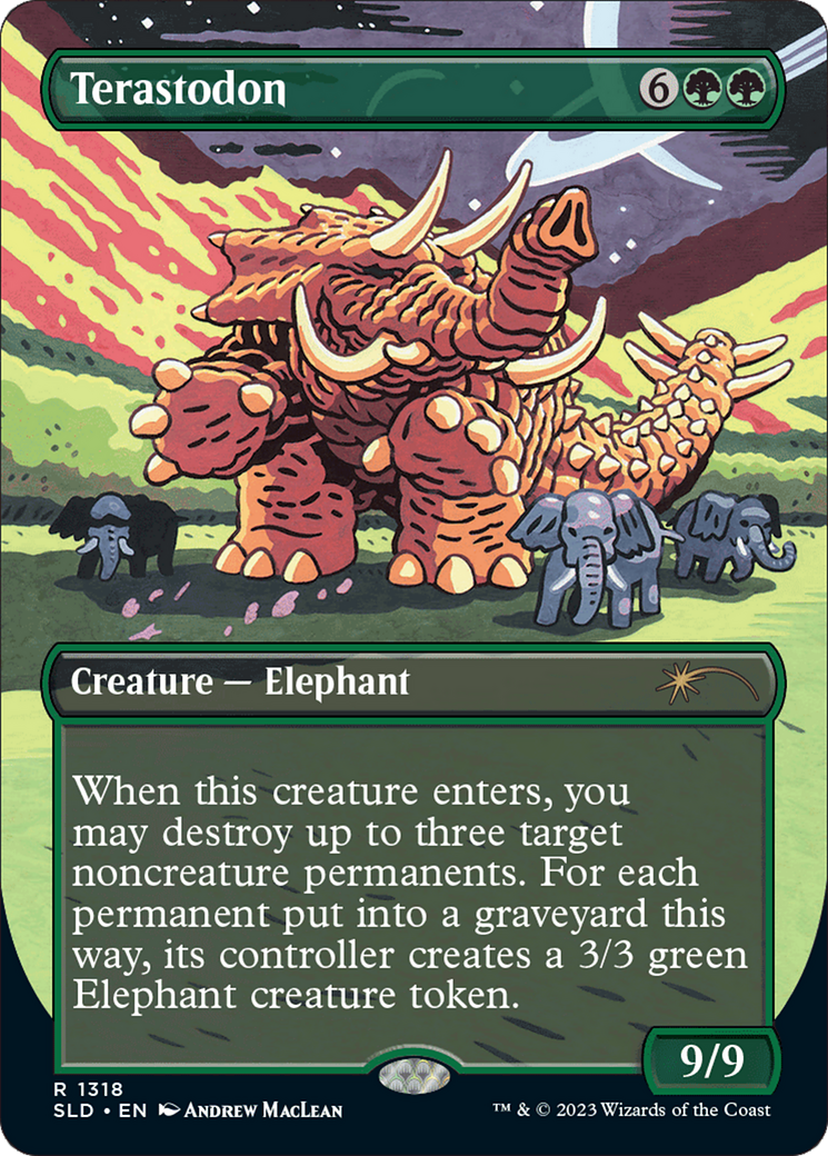 Terastodon (SLD-1318) - Secret Lair Drop (Borderless) Foil - Premium MTG Single from Wizards of the Coast - Just $0! Shop now at Game Crave Tournament Store