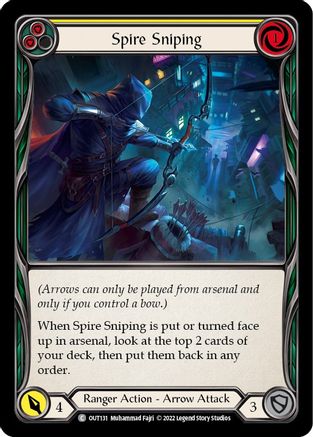 Spire Sniping (Yellow) (OUT131) - Outsiders Rainbow Foil