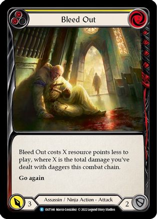 Bleed Out (Yellow) (OUT146) - Outsiders Rainbow Foil