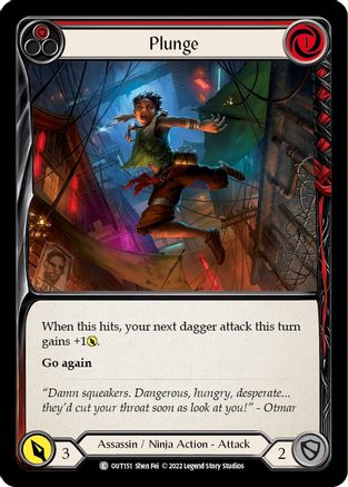 Plunge (Red) (OUT151) - Outsiders Rainbow Foil