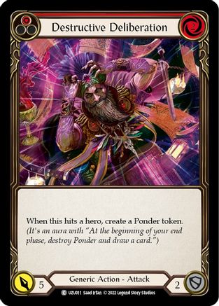 Destructive Deliberation (Red) (UZU011) - Blitz Deck: Outsiders - Uzuri