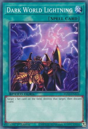 Dark World Lightning (SGX3-ENA16) - Speed Duel GX: Duelists of Shadows 1st Edition - Premium Yugioh Single from Konami - Just $0.25! Shop now at Game Crave Tournament Store