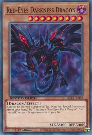 Red-Eyes Darkness Dragon (SGX3-ENB01) - Speed Duel GX: Duelists of Shadows 1st Edition - Premium Yugioh Single from Konami - Just $0.25! Shop now at Game Crave Tournament Store