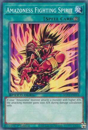 Amazoness Fighting Spirit (SGX3-END14) - Speed Duel GX: Duelists of Shadows 1st Edition - Premium Yugioh Single from Konami - Just $0.25! Shop now at Game Crave Tournament Store