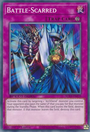 Game Crave Tournament Store - Battle-Scarred (SGX3-ENE19) - Speed Duel GX: Duelists of Shadows 1st Edition Game Crave Tournament Store - Battle-Scarred (SGX3-ENE19) - Speed Duel GX: Duelists of Shadows 1st Edition
