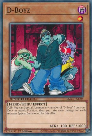 Game Crave Tournament Store - D-Boyz (SGX3-ENG06) - Speed Duel GX: Duelists of Shadows 1st Edition Game Crave Tournament Store - D-Boyz (SGX3-ENG06) - Speed Duel GX: Duelists of Shadows 1st Edition