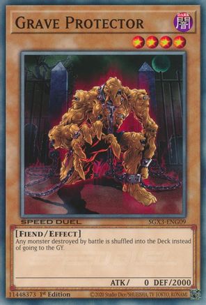 Grave Protector (SGX3-ENG09) - Speed Duel GX: Duelists of Shadows 1st Edition - Premium Yugioh Single from Konami - Just $0.23! Shop now at Game Crave Tournament Store
