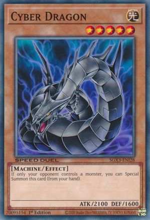 Cyber Dragon (SGX3-ENI28) - Speed Duel GX: Duelists of Shadows 1st Edition - Premium Yugioh Single from Konami - Just $0.26! Shop now at Game Crave Tournament Store