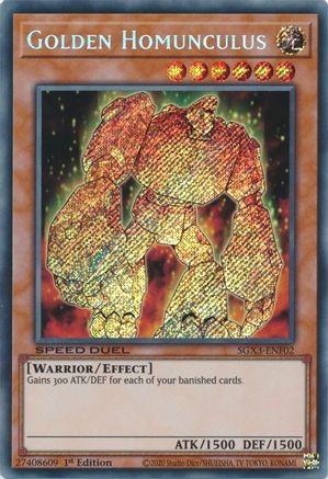 Golden Homunculus (Secret Rare) (SGX3-ENF02) - Speed Duel GX: Duelists of Shadows 1st Edition - Premium Yugioh Single from Konami - Just $0.28! Shop now at Game Crave Tournament Store