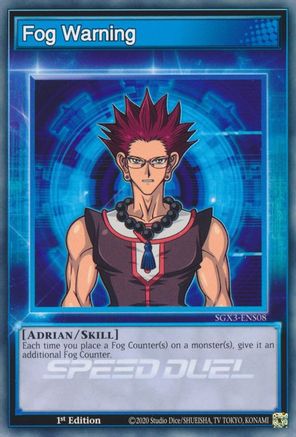 Fog Warning (SGX3-ENS08) - Speed Duel GX: Duelists of Shadows 1st Edition - Premium Yugioh Single from Konami - Just $0.24! Shop now at Game Crave Tournament Store