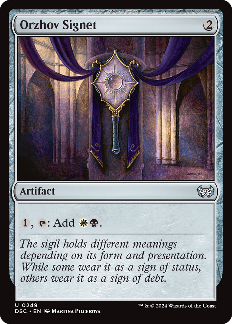 Orzhov Signet (DSC-249) - Duskmourn: House of Horror Commander - Premium MTG Single from Wizards of the Coast - Just $0.25! Shop now at Game Crave Tournament Store