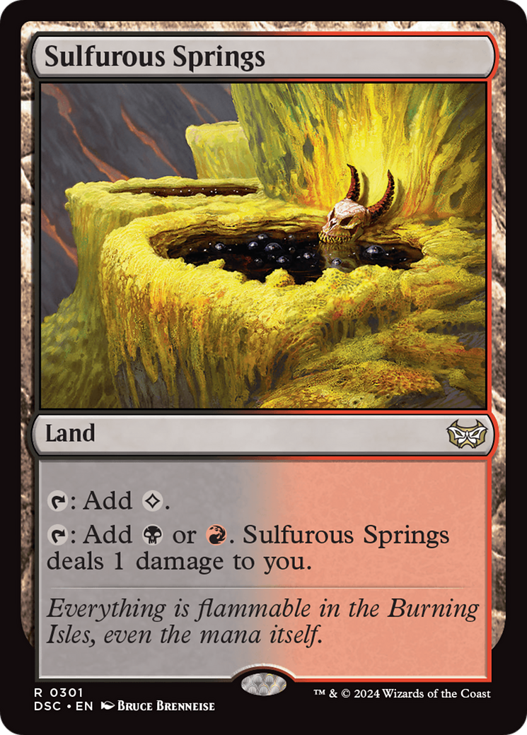Sulfurous Springs (DSC-301) - Duskmourn: House of Horror Commander - Premium MTG Single from Wizards of the Coast - Just $1.76! Shop now at Game Crave Tournament Store