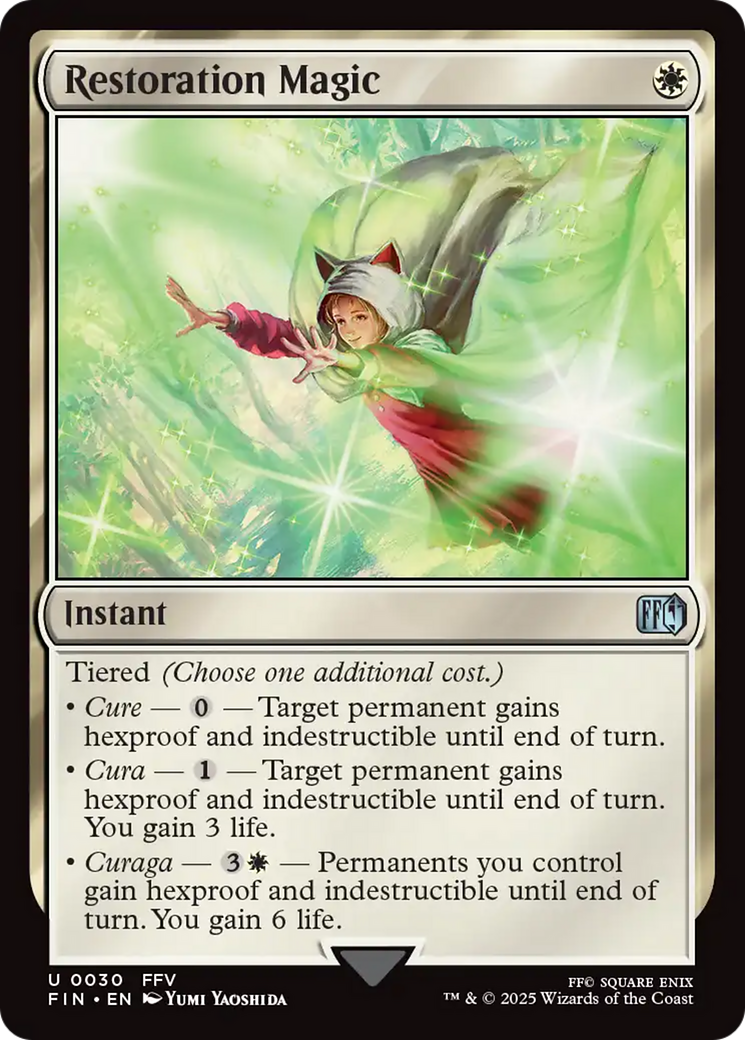 Restoration Magic (FIN-030) - FINAL FANTASY Foil - Premium MTG Single from Wizards of the Coast - Just $0.59! Shop now at Game Crave Tournament Store