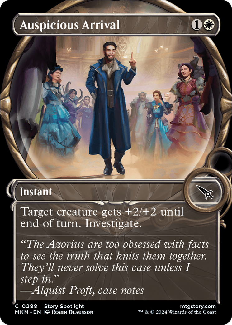 Auspicious Arrival (MKM-288) - Murders at Karlov Manor: (Showcase) Foil - Premium MTG Single from Wizards of the Coast - Just $0.25! Shop now at Game Crave Tournament Store