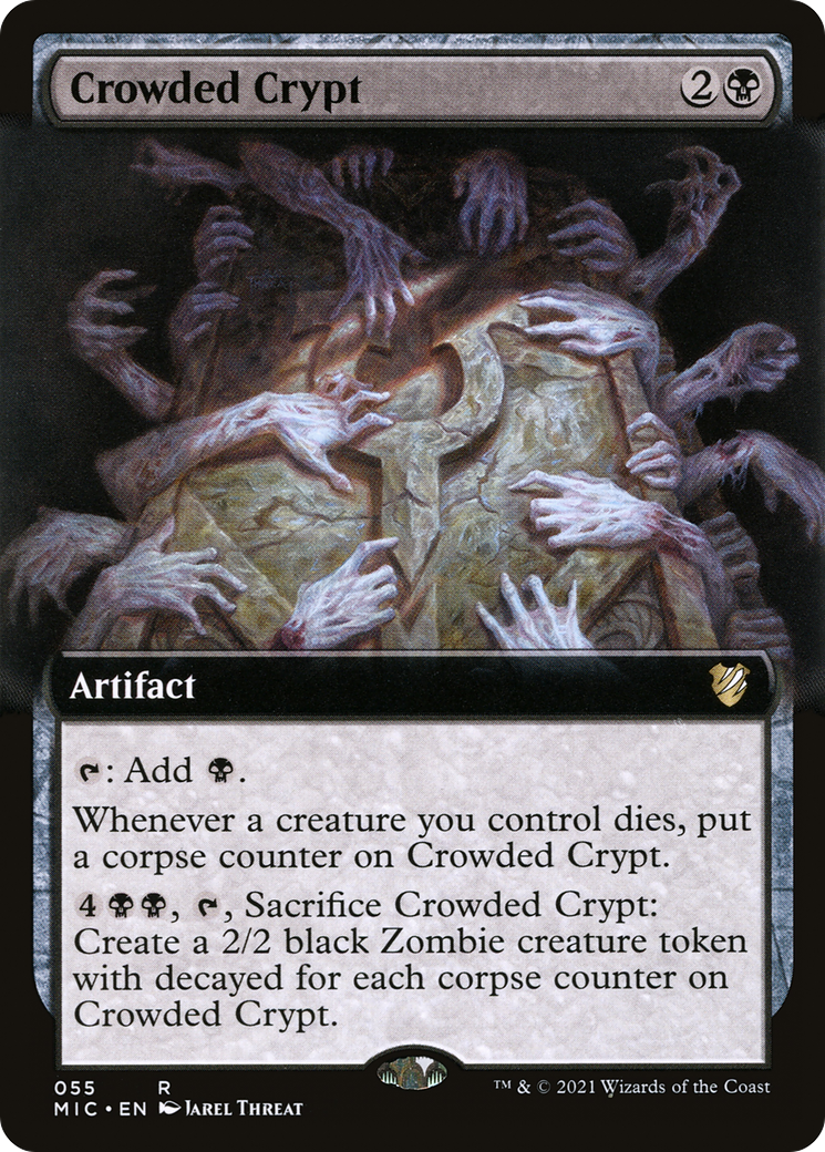 Crowded Crypt (MIC-055) - Midnight Hunt Commander: (Extended Art) - Premium MTG Single from Wizards of the Coast - Just $0.64! Shop now at Game Crave Tournament Store
