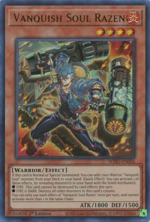 Vanquish Soul Razen (WISU-EN016) - Wild Survivors 1st Edition - Premium Yugioh Single from Konami - Just $23.26! Shop now at Game Crave Tournament Store