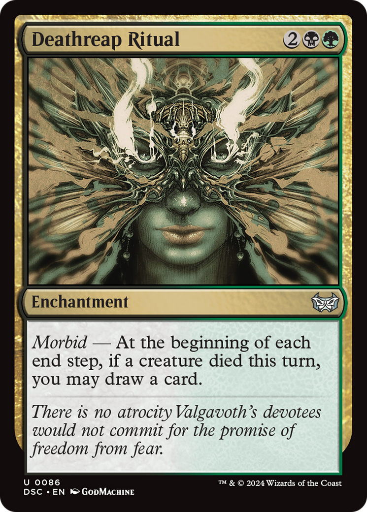Deathreap Ritual (DSC-086) - Duskmourn: House of Horror Commander - Premium MTG Single from Wizards of the Coast - Just $0.25! Shop now at Game Crave Tournament Store