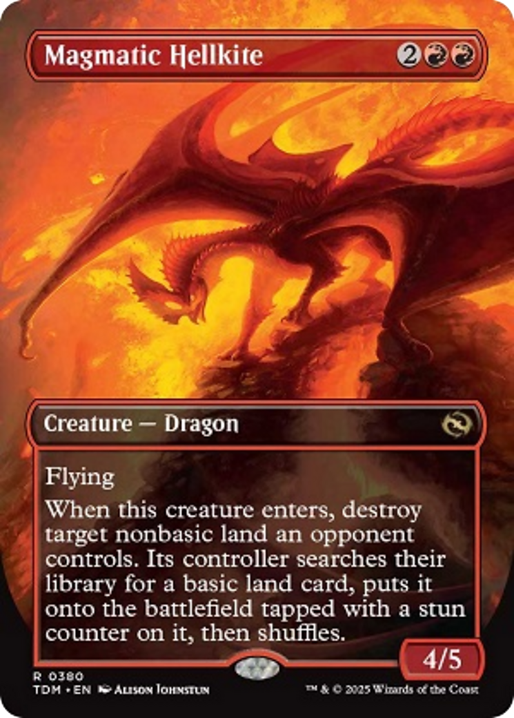 Magmatic Hellkite (Borderless) (TDM-380) - Tarkir: Dragonstorm - Premium MTG Single from Wizards of the Coast - Just $0.32! Shop now at Game Crave Tournament Store