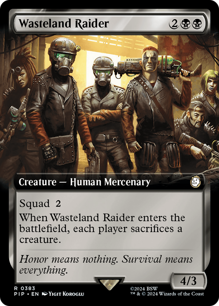 Wasteland Raider (PIP-383) - Fallout: (Extended Art) Foil - Premium MTG Single from Wizards of the Coast - Just $0.44! Shop now at Game Crave Tournament Store