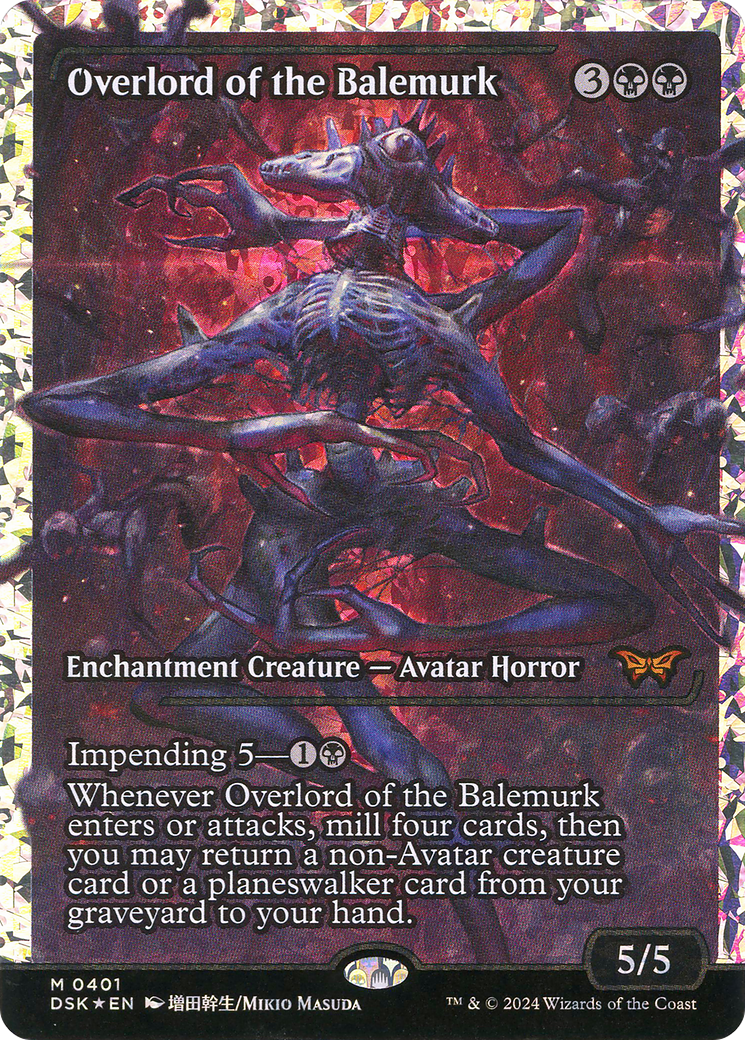 Overlord of the Balemurk (DSK-401) - Duskmourn: House of Horror: (Showcase) Foil - Premium MTG Single from Wizards of the Coast - Just $147.65! Shop now at Game Crave Tournament Store