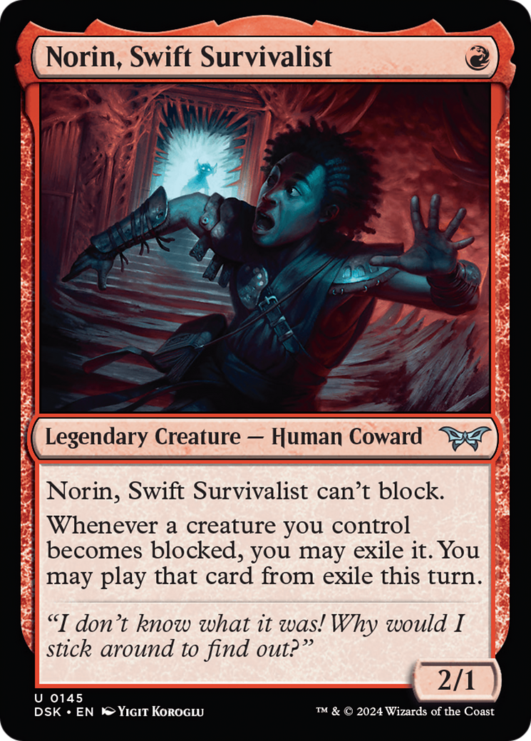 Norin, Swift Survivalist (DSK-145) - Duskmourn: House of Horror - Premium MTG Single from Wizards of the Coast - Just $0.25! Shop now at Game Crave Tournament Store
