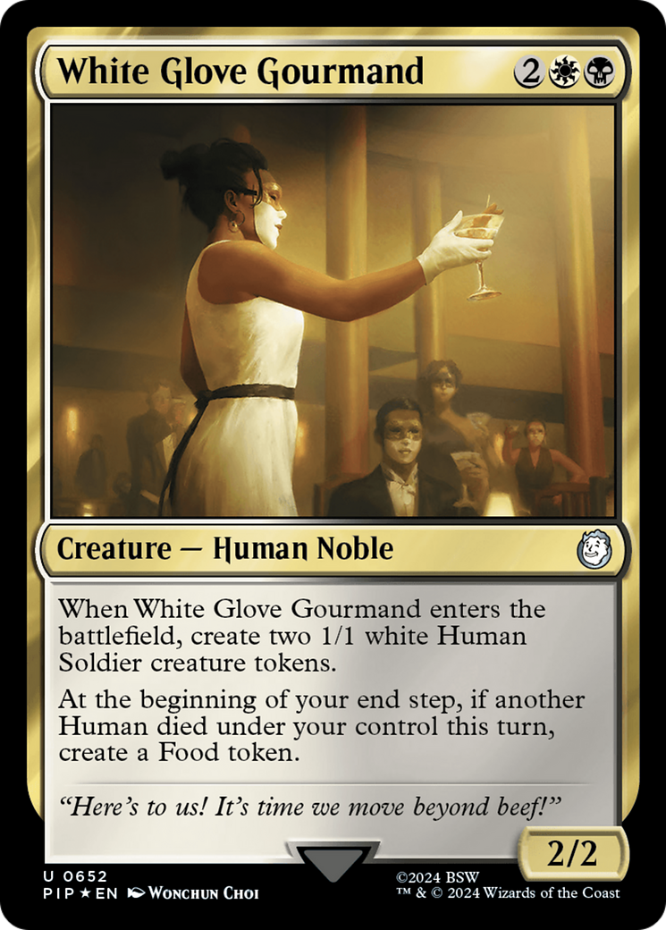 White Glove Gourmand (PIP-652) - Fallout Foil - Premium MTG Single from Wizards of the Coast - Just $2! Shop now at Game Crave Tournament Store