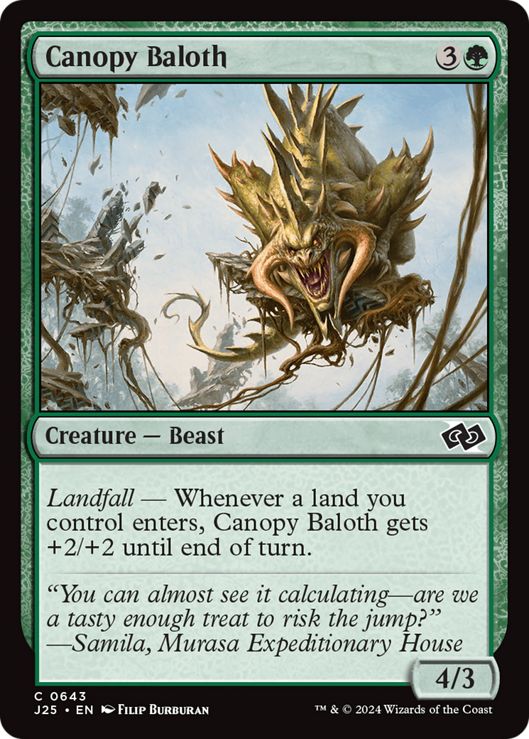 Canopy Baloth (J25-643) - Foundations Jumpstart - Premium MTG Single from Wizards of the Coast - Just $0.25! Shop now at Game Crave Tournament Store