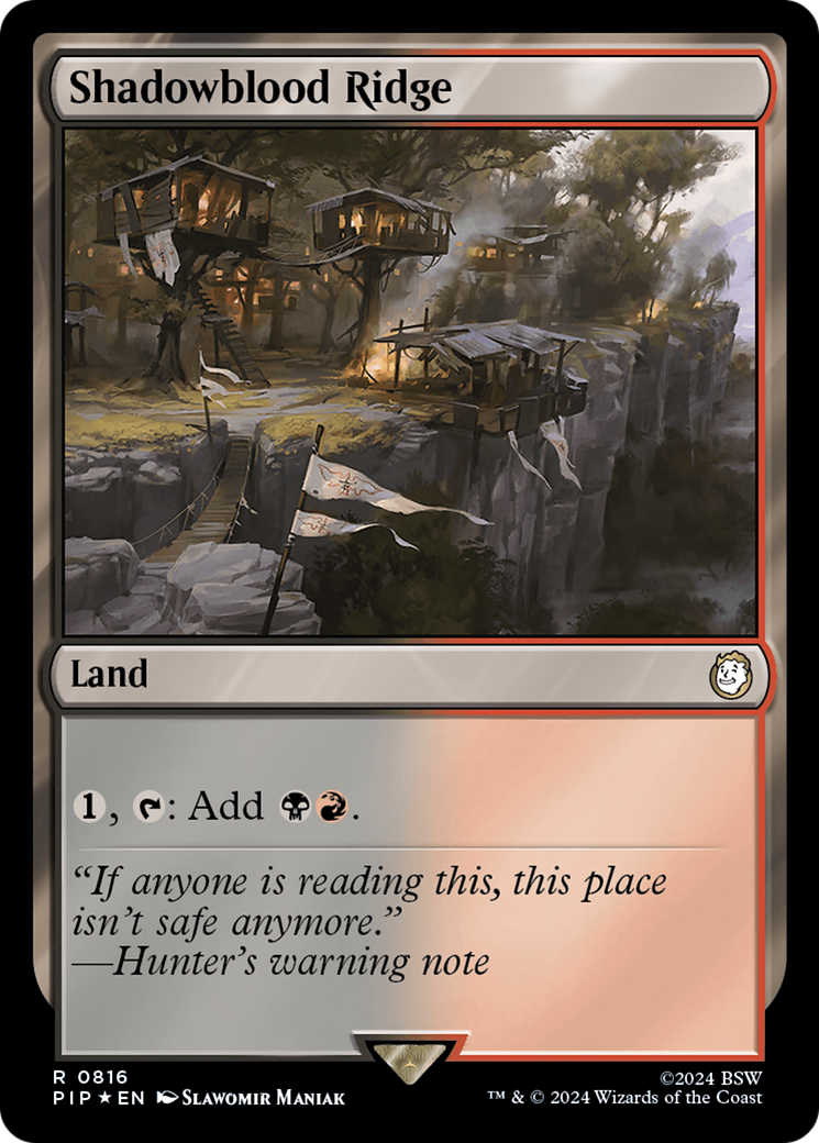 Shadowblood Ridge (PIP-816) - Fallout Foil - Premium MTG Single from Wizards of the Coast - Just $1.12! Shop now at Game Crave Tournament Store