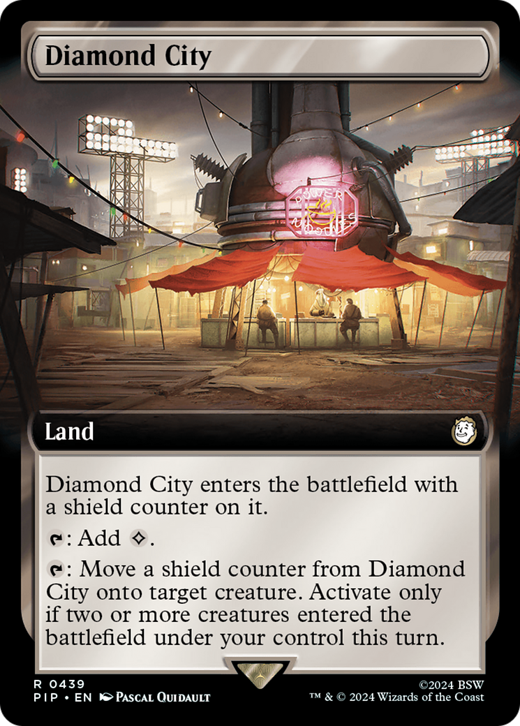 Diamond City (PIP-439) - Fallout: (Extended Art) Foil - Premium MTG Single from Wizards of the Coast - Just $2.14! Shop now at Game Crave Tournament Store