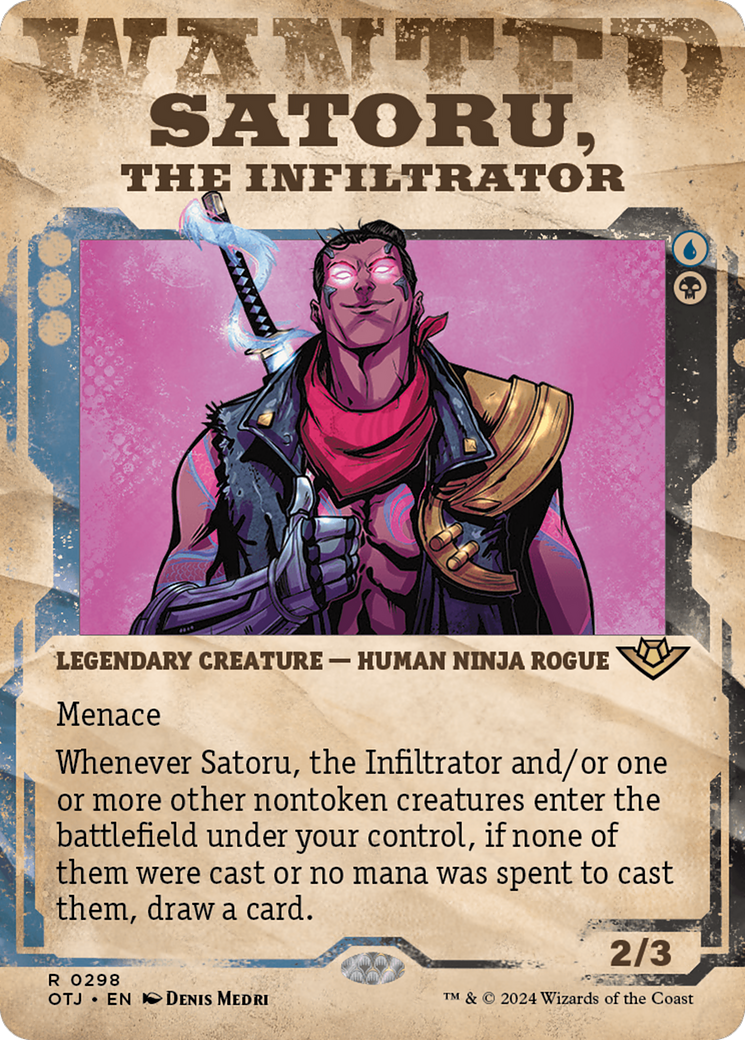 Satoru, the Infiltrator (OTJ-298) - Outlaws of Thunder Junction: (Showcase) Foil - Premium MTG Single from Wizards of the Coast - Just $1.48! Shop now at Game Crave Tournament Store