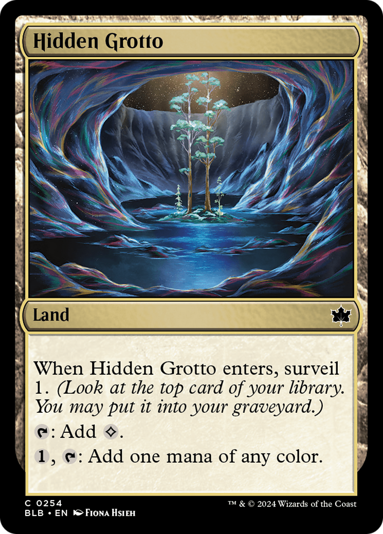 Hidden Grotto (BLB-254) - Bloomburrow Foil - Premium MTG Single from Wizards of the Coast - Just $0.25! Shop now at Game Crave Tournament Store