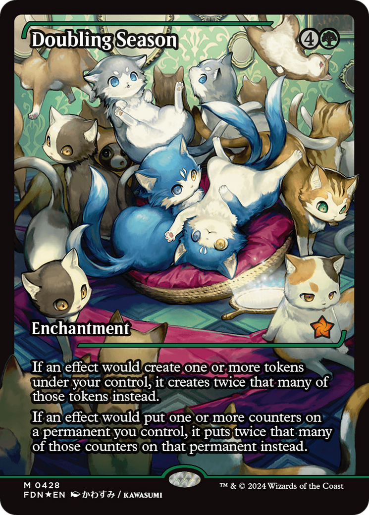 Doubling Season (FDN-428) - Foundations: (Showcase) Foil - Premium MTG Single from Wizards of the Coast - Just $129.78! Shop now at Game Crave Tournament Store