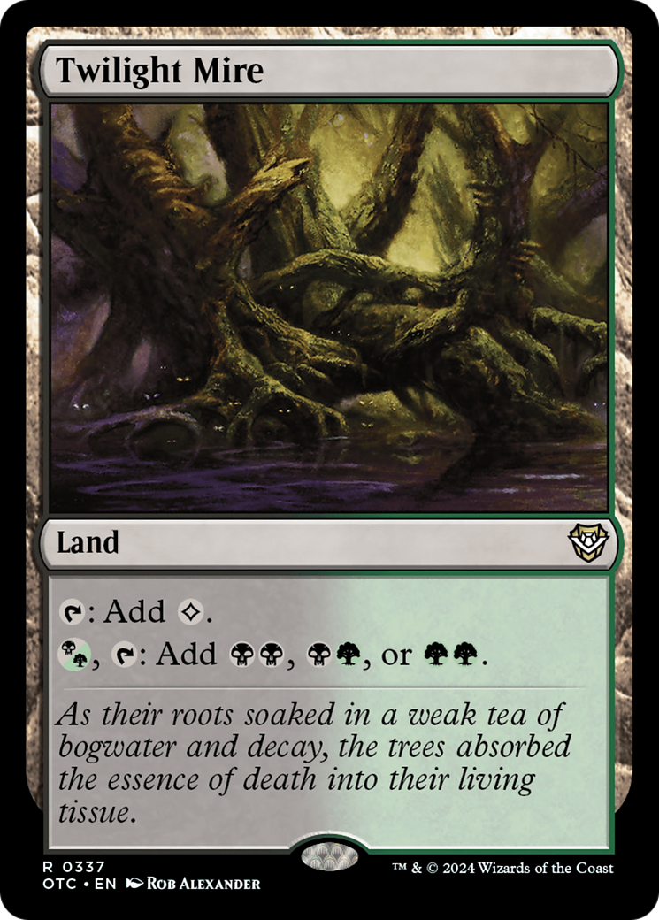 Twilight Mire (OTC-337) - Outlaws of Thunder Junction Commander - Premium MTG Single from Wizards of the Coast - Just $0.58! Shop now at Game Crave Tournament Store