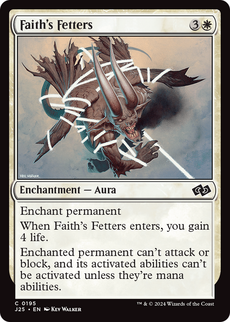 Faith's Fetters (J25-195) - Foundations Jumpstart - Premium MTG Single from Wizards of the Coast - Just $0.25! Shop now at Game Crave Tournament Store