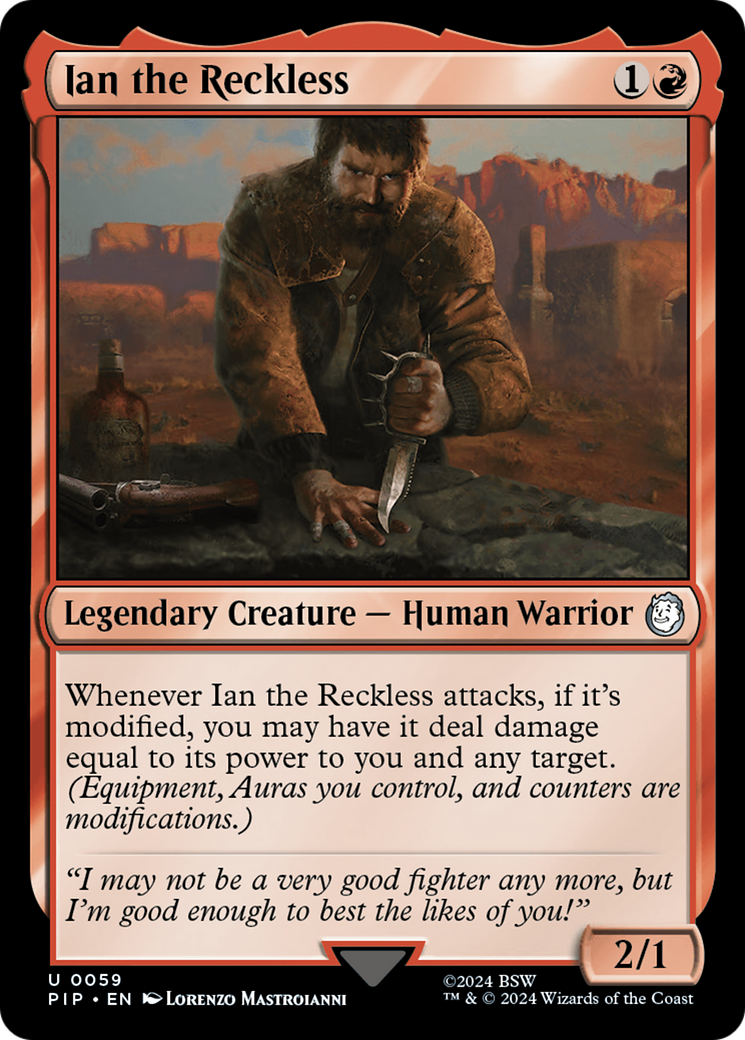 Ian the Reckless (PIP-059) - Fallout - Premium MTG Single from Wizards of the Coast - Just $0.25! Shop now at Game Crave Tournament Store