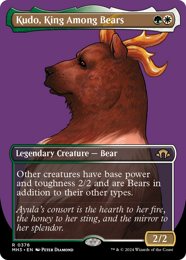 Kudo, King Among Bears (MH3-376) - Modern Horizons 3 (Borderless) - Premium MTG Single from Wizards of the Coast - Just $0.27! Shop now at Game Crave Tournament Store
