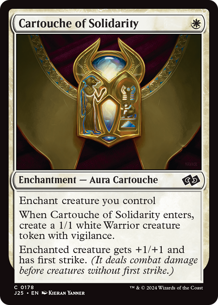 Cartouche of Solidarity (J25-178) - Foundations Jumpstart - Premium MTG Single from Wizards of the Coast - Just $0.25! Shop now at Game Crave Tournament Store