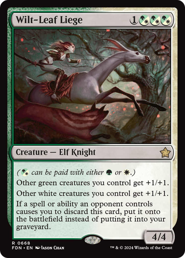Wilt-Leaf Liege (FDN-668) - Foundations - Premium MTG Single from Wizards of the Coast - Just $0.88! Shop now at Game Crave Tournament Store
