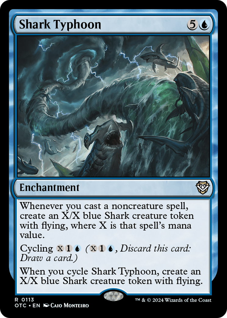 Shark Typhoon (OTC-113) - Outlaws of Thunder Junction Commander - Premium MTG Single from Wizards of the Coast - Just $0.63! Shop now at Game Crave Tournament Store