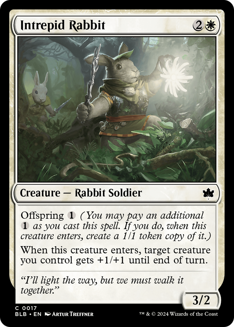 Intrepid Rabbit (BLB-017) - Bloomburrow - Premium MTG Single from Wizards of the Coast - Just $0.25! Shop now at Game Crave Tournament Store