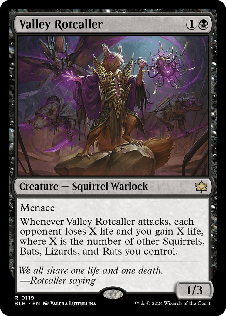 Valley Rotcaller (BLB-119) - Bloomburrow Foil - Premium MTG Single from Wizards of the Coast - Just $1.25! Shop now at Game Crave Tournament Store